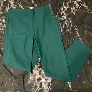 H&M Semi High Waisted Dark Green Pants